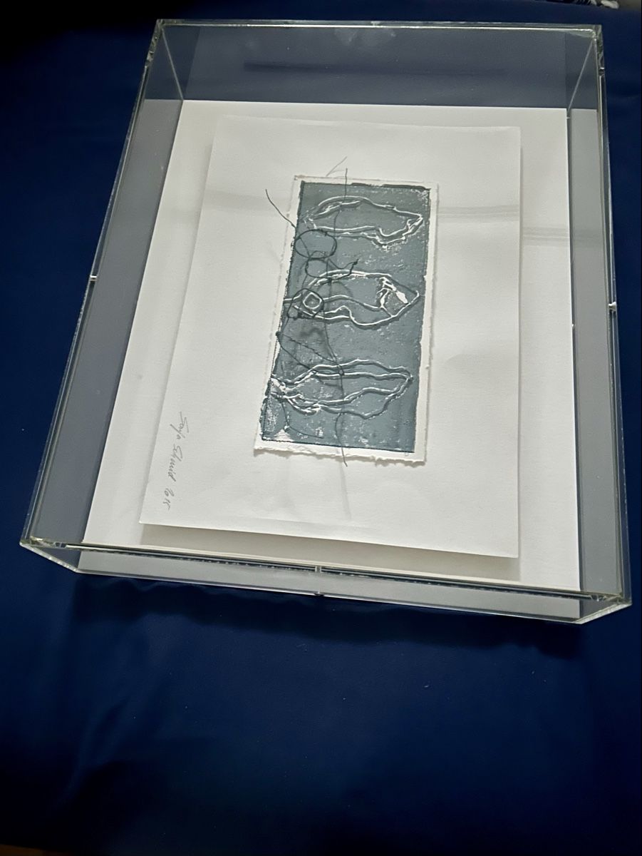 Dipinti: Sonja Schmid Papier 11 in Plexiglasbox – Usato da Frauenfeld venduto da Colonia64 4