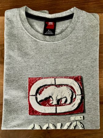 Ecko Unltd Vintage Rhino Logo T-Shirt Grau L Y2K - wie neu!!