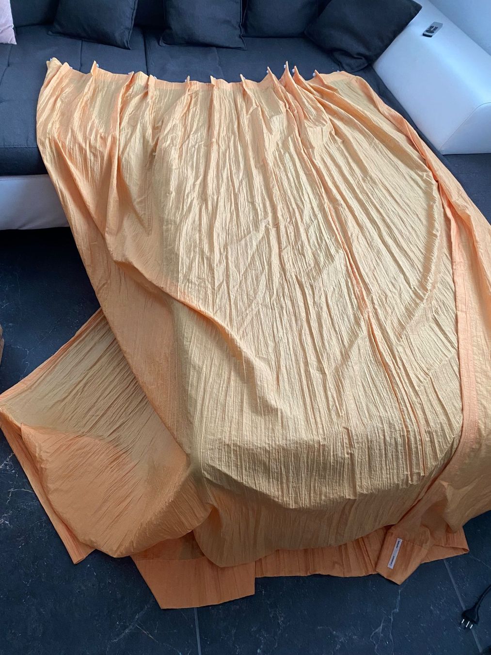 Interio Vorhänge: 2 Vorhänge orange Interio – Gebraucht aus Speicherschwendi von ChHW 3