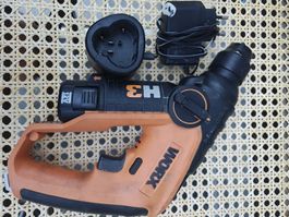 Akku-Bohrhammer Worx WX382 H3 12V mit Ladegerät Defekt 