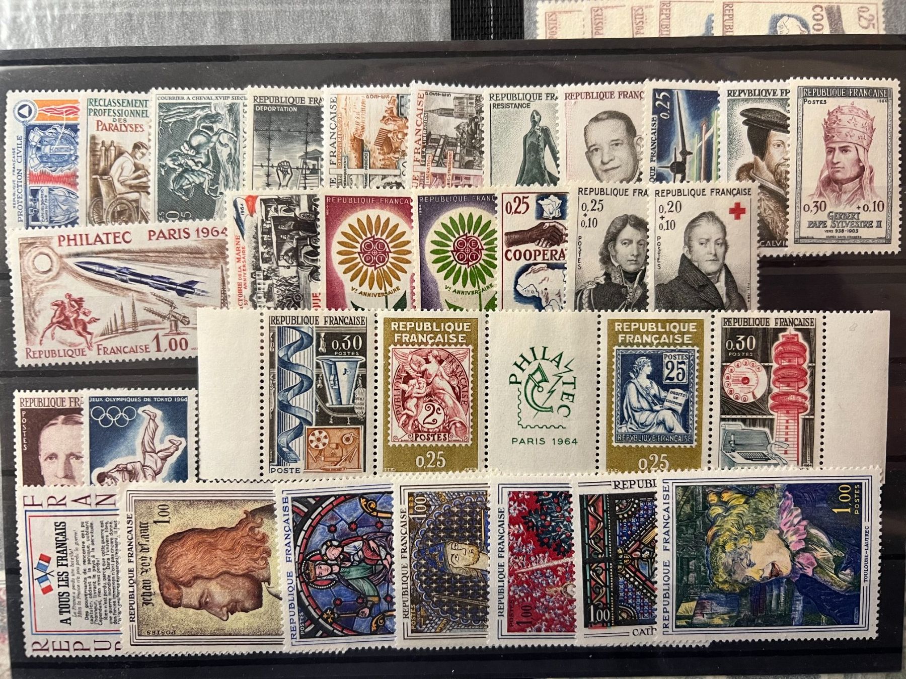 Tutti i francobolli: () Année complète 1964 Neufs** – Nuovo e nell'imballaggio originale da Lausanne venduto da ffhoud