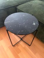Runder Beistelltisch in schwarzer Marmoroptik – Ø 39 cm – Nu