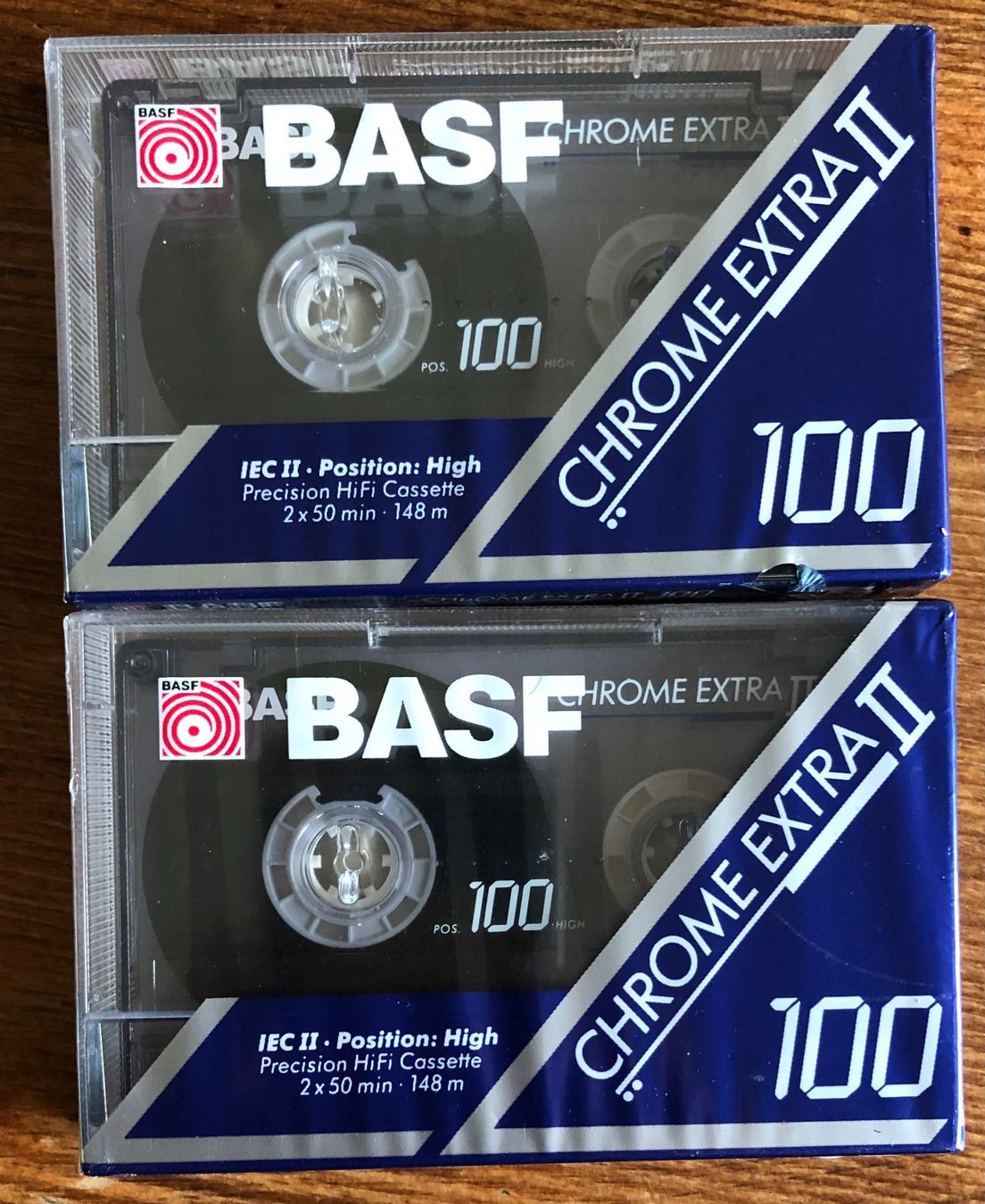 Kompaktkassetten: Kassette BASF Chrome Extra II 100, NEU! 2 Stück – Neu und originalverpackt aus Luzern von Schlafenicht00