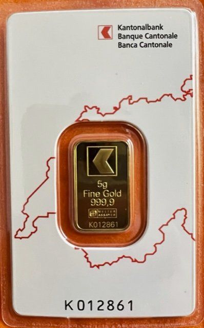 Metalli preziosi: Goldbarren 5 Gramm - Fine Gold 999.9 - Zertifiziert – Nuovo e nell'imballaggio originale da Neuhausen venduto da Hs8 2