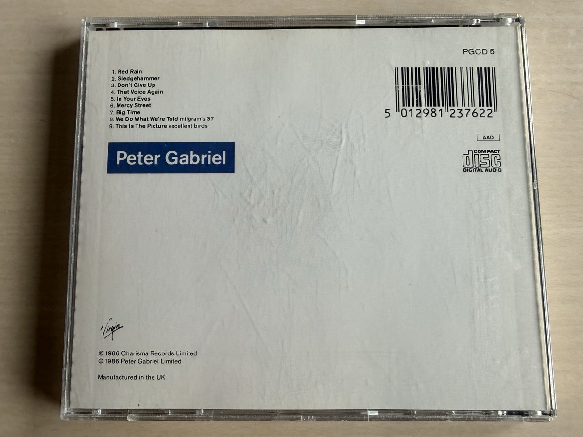 CD: CD Peter Gabriel So Album Original 1986  – Usato da Oberried Brienz venduto da Chyara 1