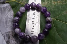 Amethyst    12mm Armband –Edelsteinstube Rausverkauf