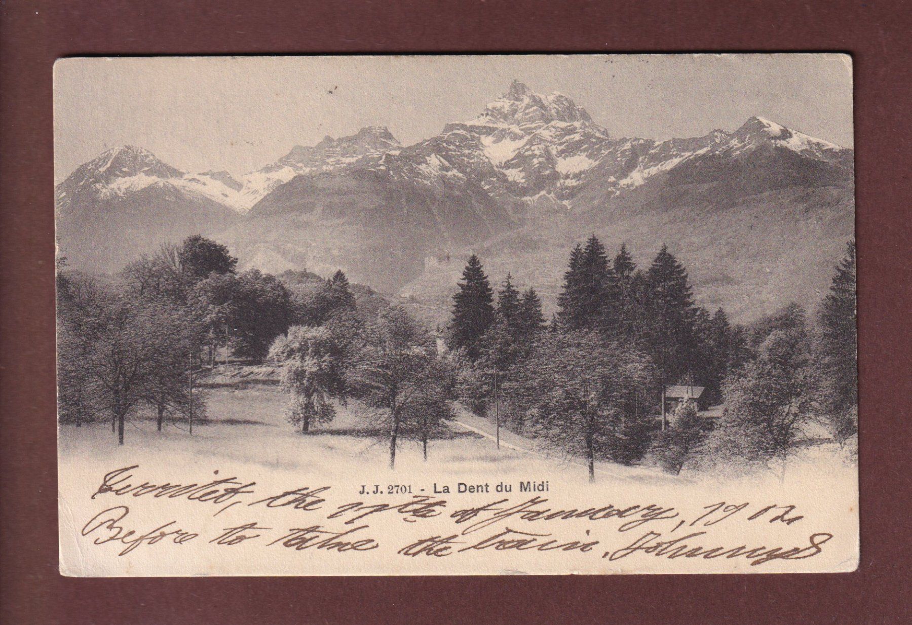 Cartoline postali: DENTS DU MIDI - 1904 – Usato da Pully venduto da nicecards-shop