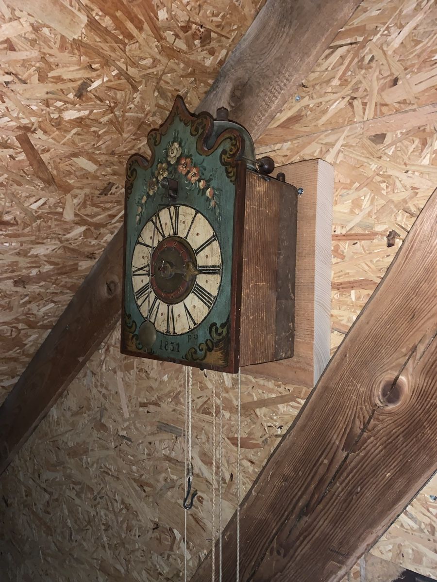 Orologi: Originale Holzräderuhr, datiert 1831 – Usato da Winterthur venduto da Juhu75 4