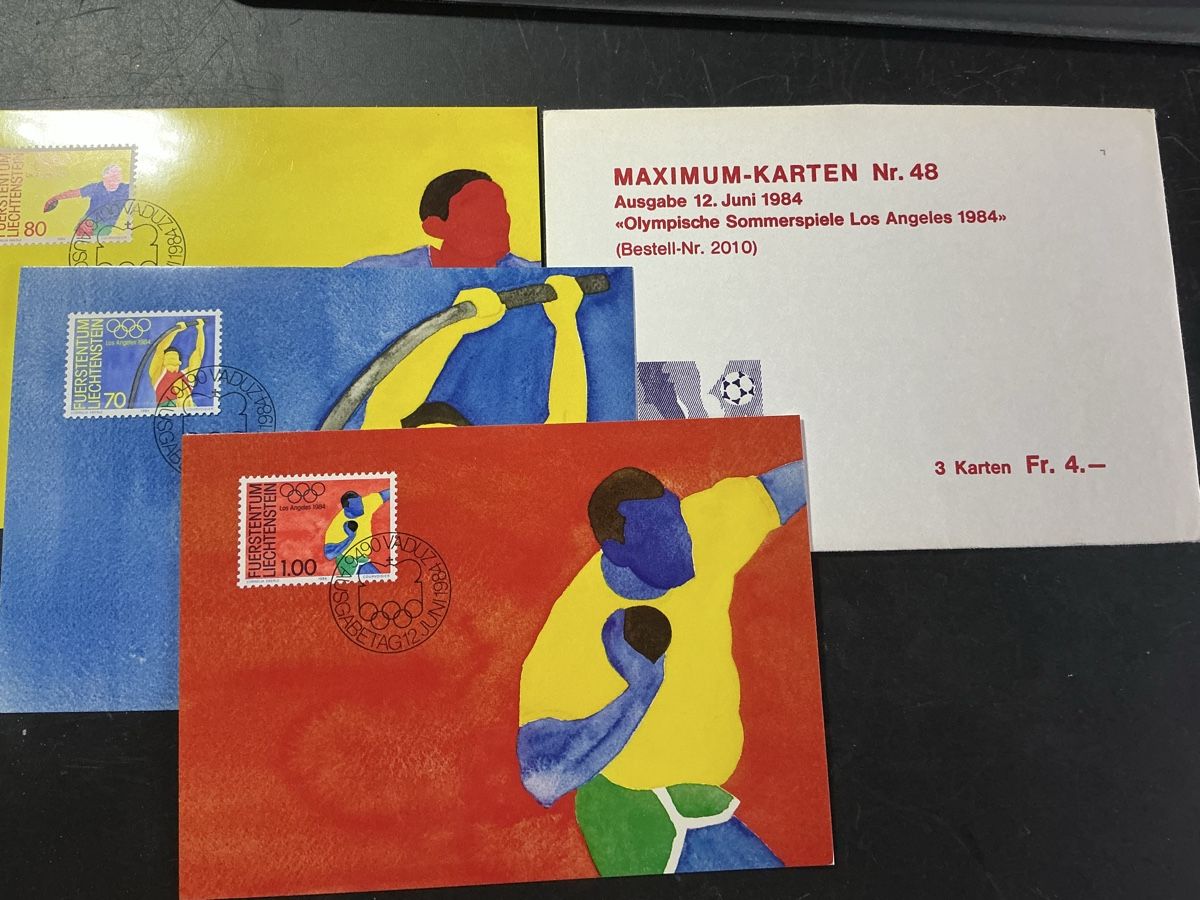 Tutti i francobolli: Maximum Karten Nr 48 Olympische Spiele 1984 Set – Usato da Hedingen venduto da Juniswiss