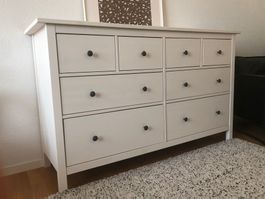 Hemnes Kommode, weiss gebeizt