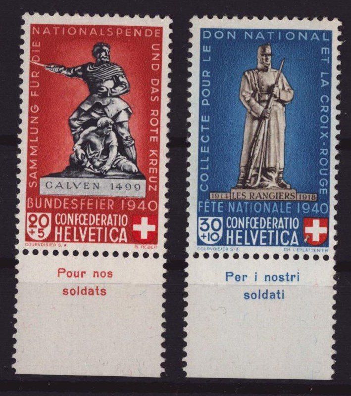 Tous les timbres: 1940 Pro Patria B5 + B6 avec TABS – D'occasion à Delémont par Silte