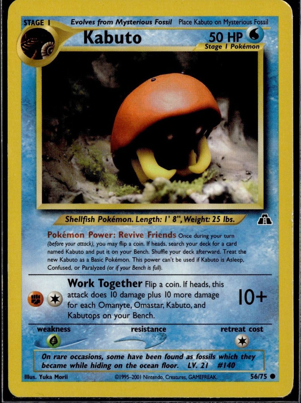 Pokémon Carte collezionabili: Kabuto 56/75 Neo Discovery – Usato da Zürich venduto da pokemon_cards
