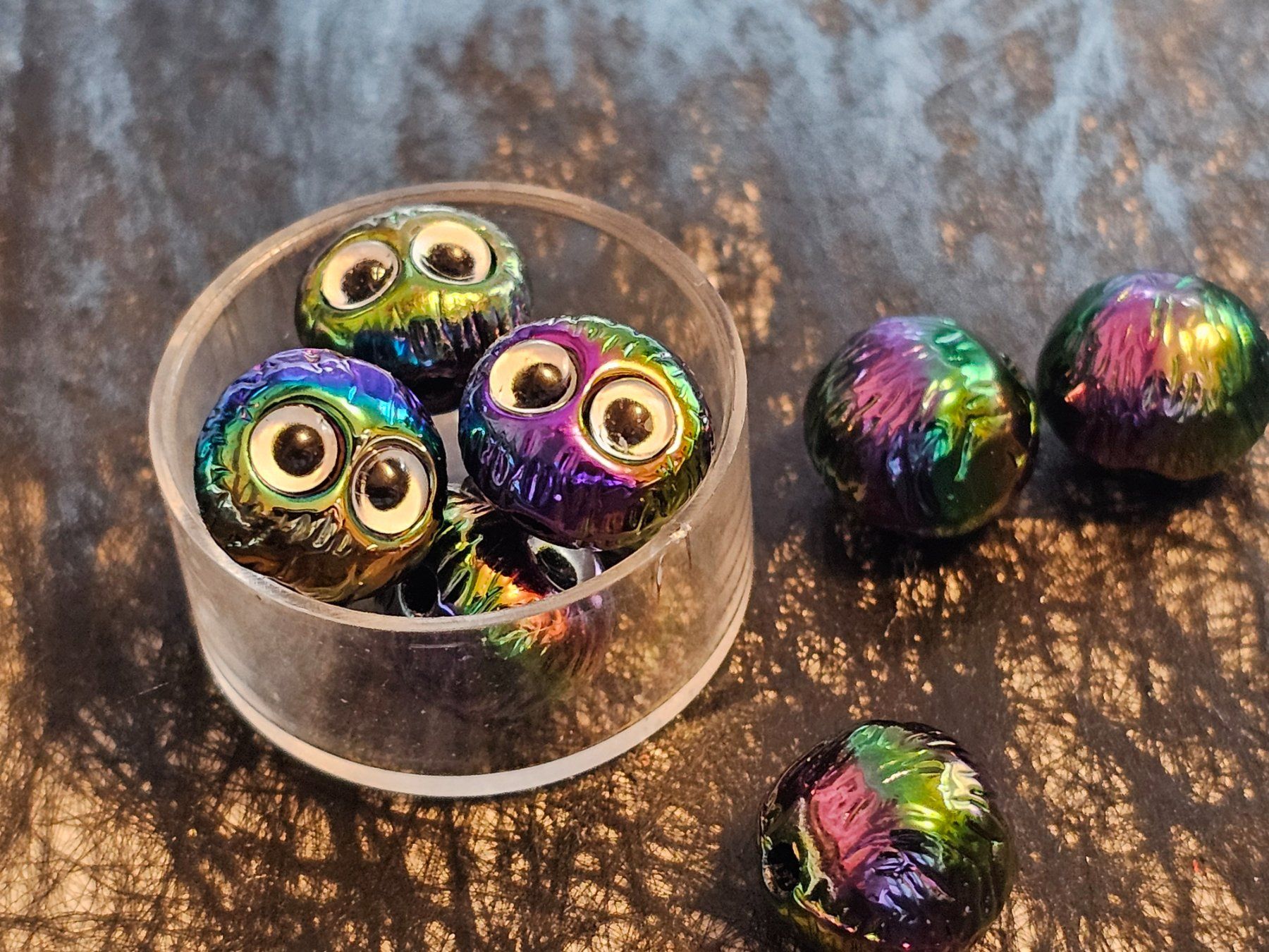 Perle (finte): Zwischen Elemente Eule Olive Kette Basteln Perlen lampwork – Nuovo (secondo la descrizione) da Riedt b. Erlen venduto da Gottestraene 4