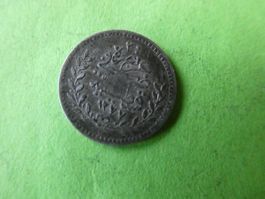 Osmanisches Reich AH 1277, Silbermünze 13 mm