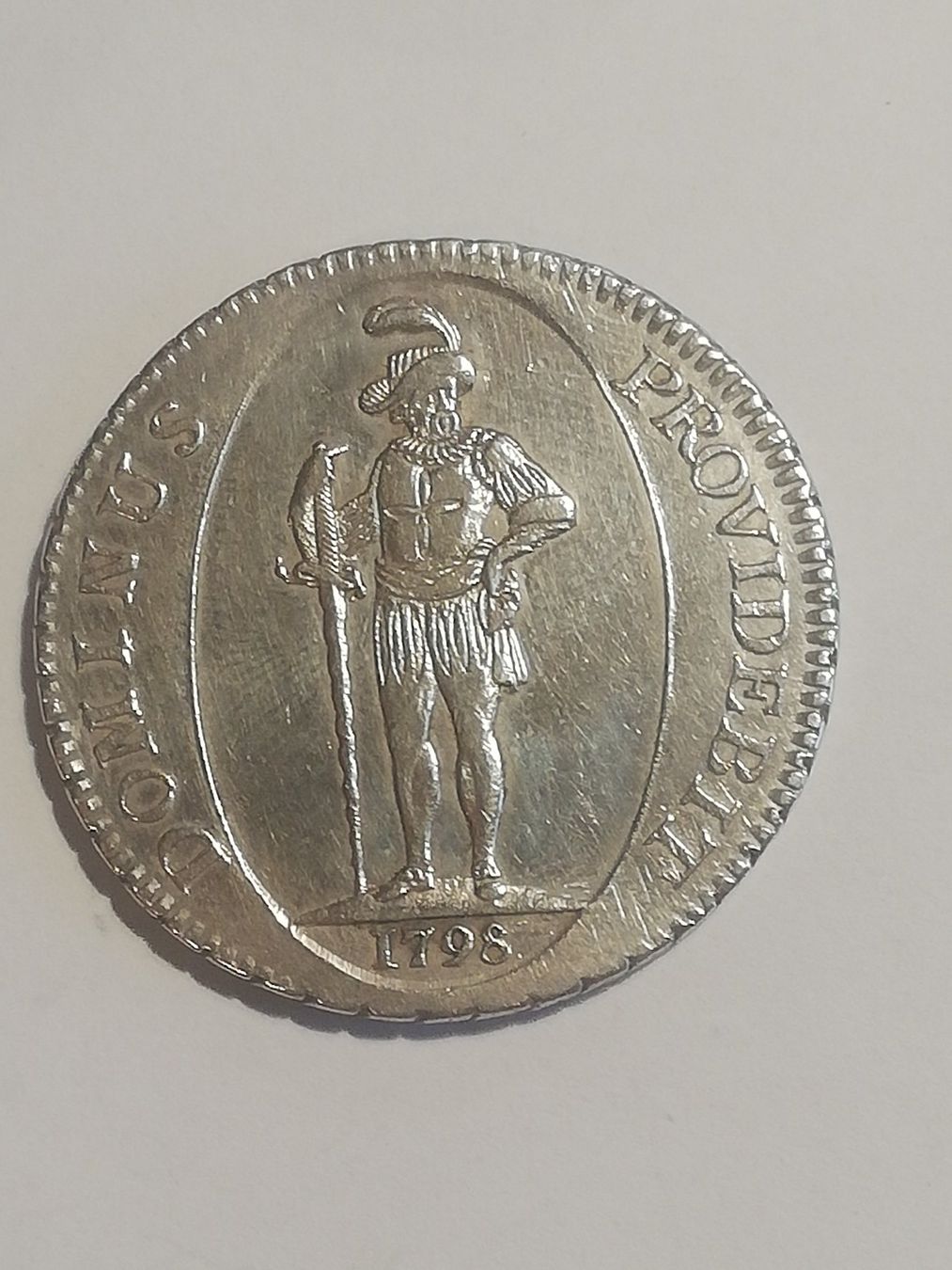 Tutti le monete: Bern, Stadt. AR Taler 1798 - Dominus Providebit – Usato da Eschenbach SG venduto da Hoerbys