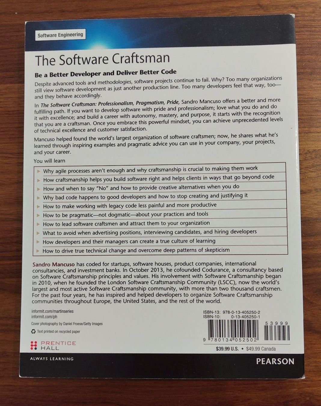 Libri: The Software Craftsman – Nuovo (secondo la descrizione) da Sursee venduto da patrick.bucher 1