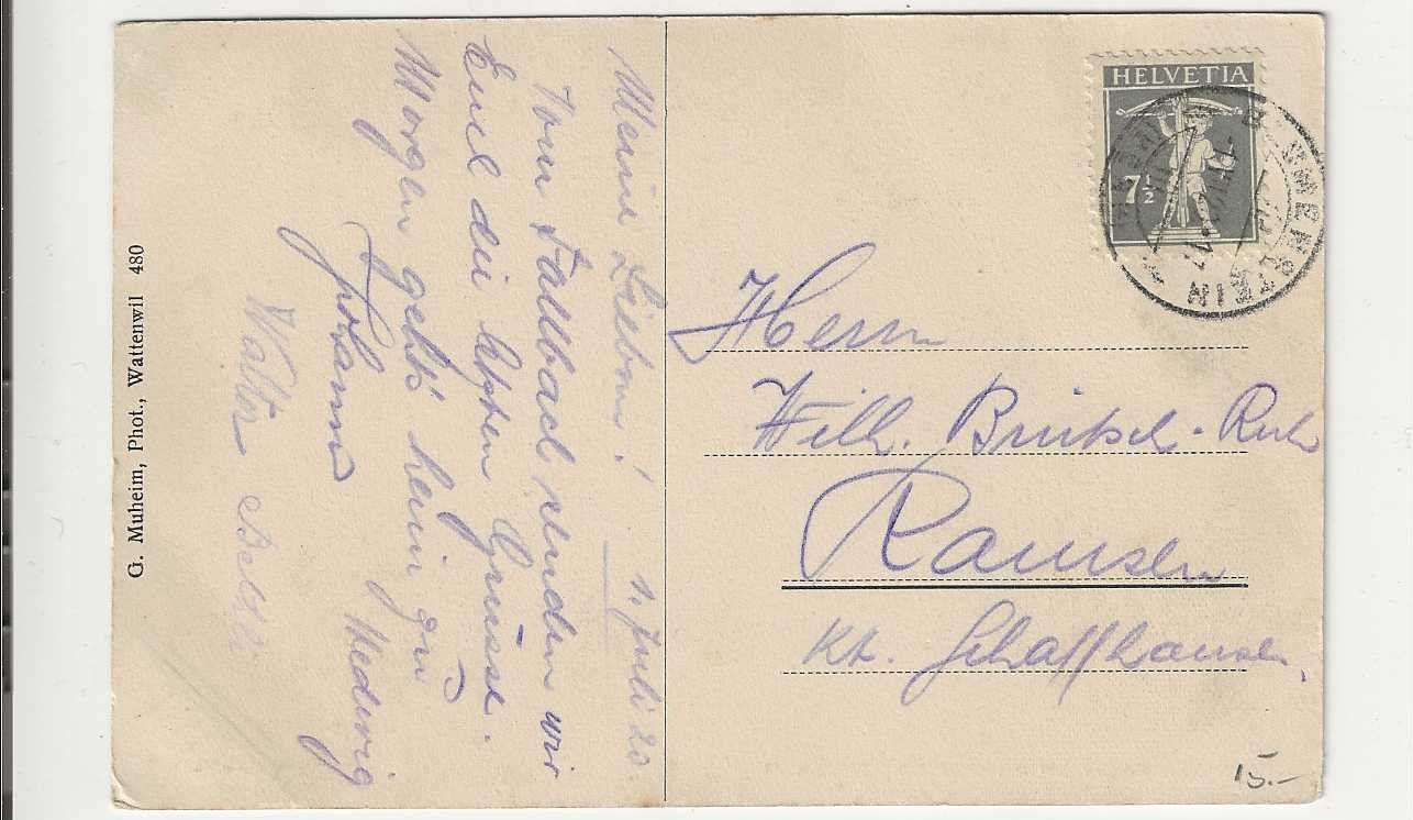 Cartoline postali: Blumenstein, Langeneggalp, 1920 – Usato da Spiez venduto da Niesen20 1