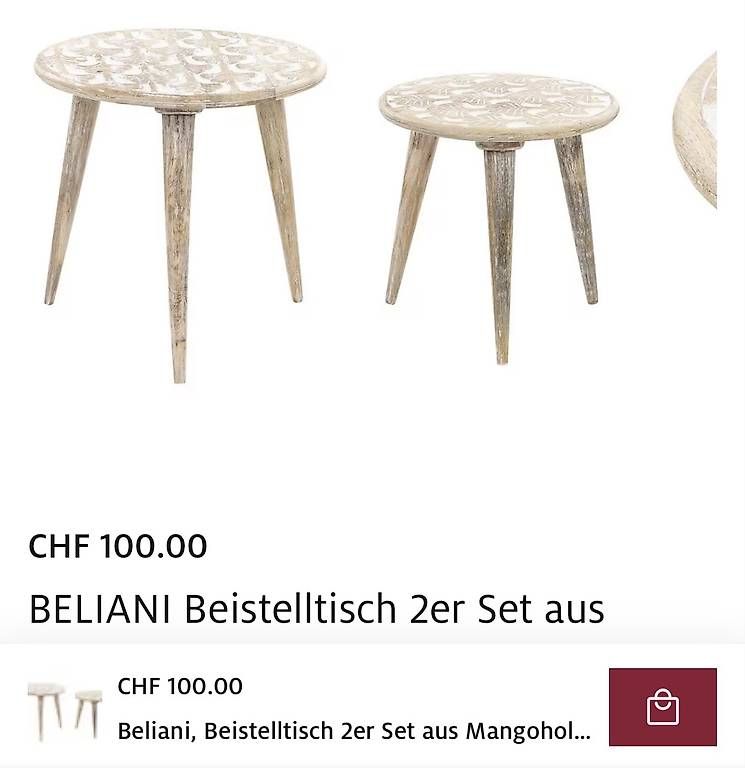 Tavoli:  Beistelltisch BELIANI – Usato da Brunnen venduto da nel_rx69 2