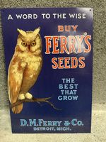 Ferrys seed Eule Werbung Reklame 
