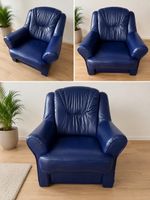Echtleder-Sessel / 1er Sofa