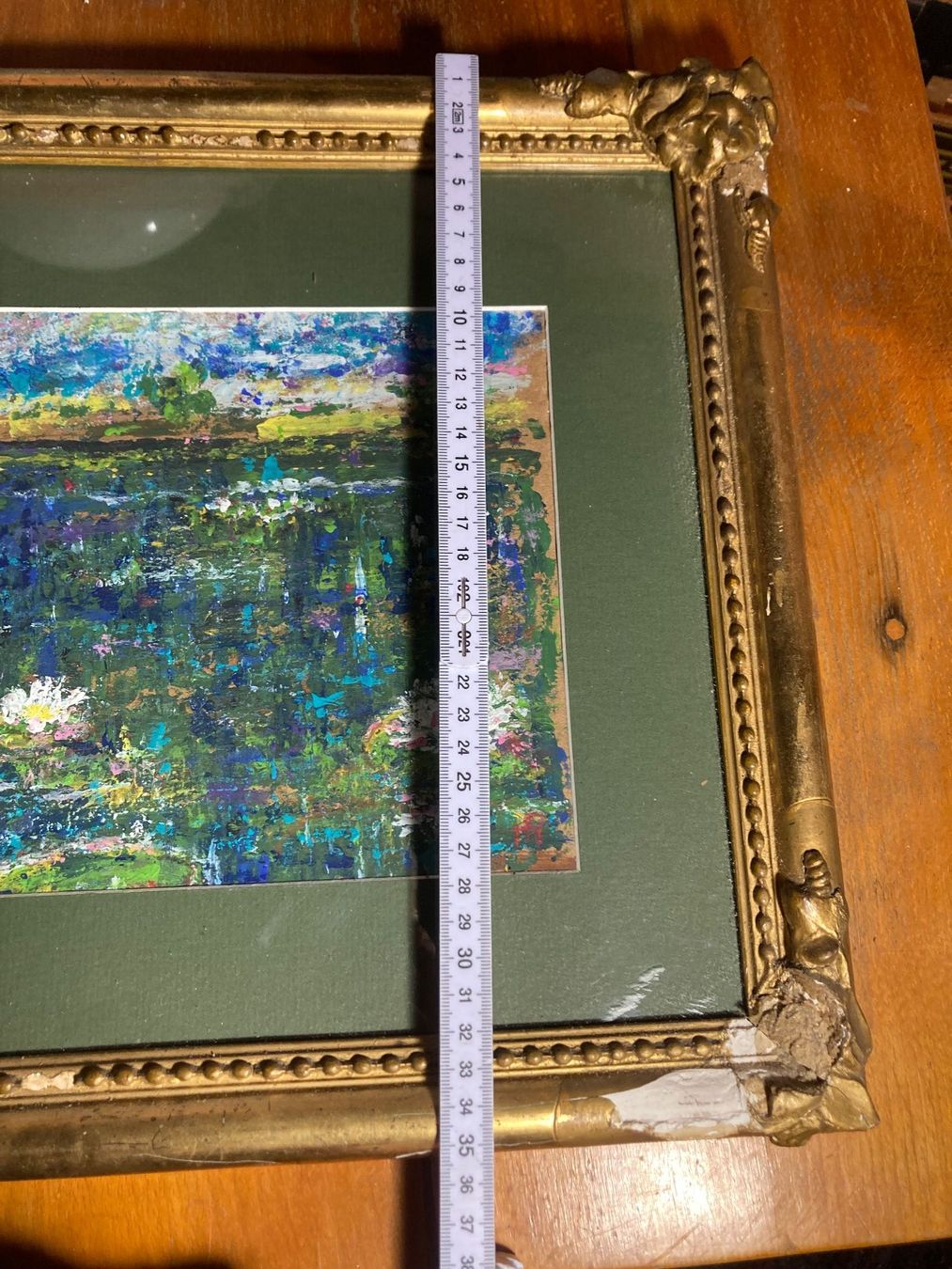 Gemälde: Peinture Gemälde Nénuphars cadre rahmen – Gebraucht aus St-Cierges von LeRegain 5