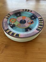 Teller 5er Set Bopla 50er Jahre Design 21cm gebraucht