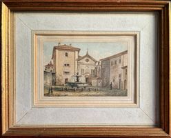 Victor Jean Nicolle Prise dans la cours de saint Cosme Rome