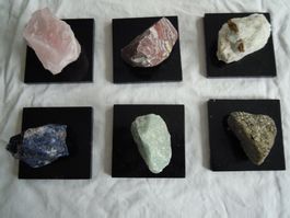 6 Mineralien, beschriftet