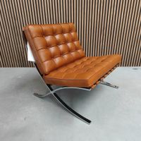 Knoll Barcelona Chair Relax Version (neu) in Cognac Leder