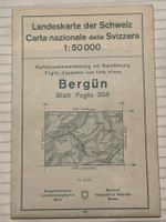 Landeskarte Schweiz Carte nationale no 258. Bergün. 1:50 000