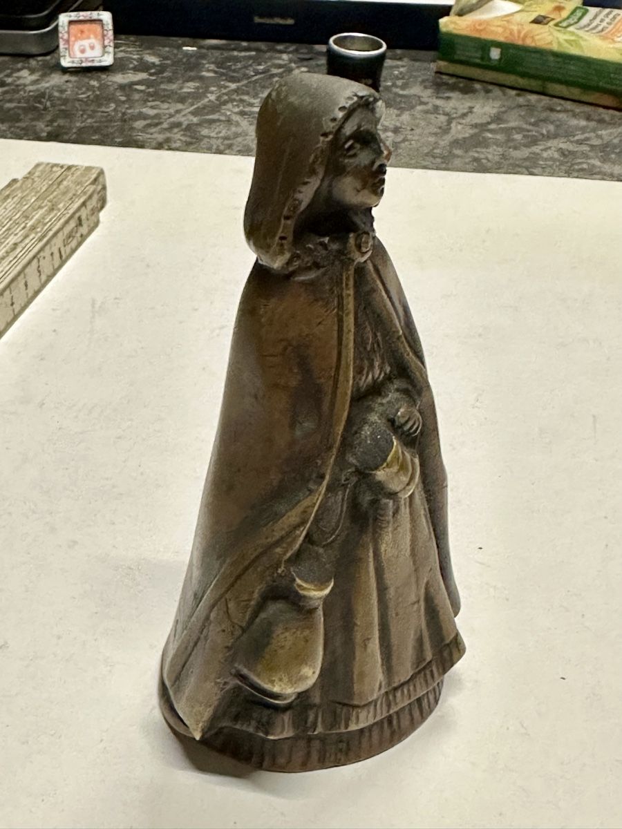 Campanacci mucche: Statuette en bronze, cloche de table. – Usato da Genève venduto da Tom6 5