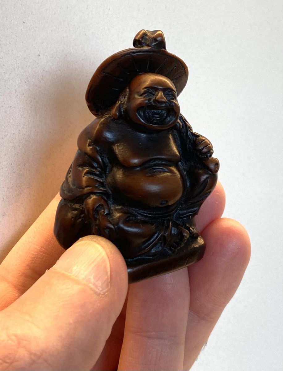 Statuette: Mini Hotei Lachender Buddha Figur – Usato da Basel venduto da phidelitas 1