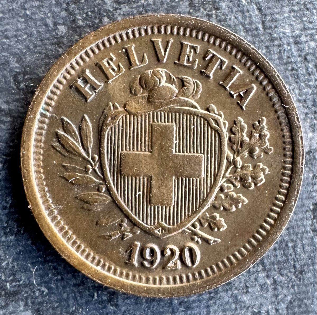 Alle Münzen: 1 Rappen 1920 – Gebraucht aus Meilen von coins4sale