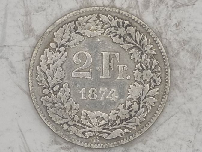 Tutti le monete: 2 FR 1874 erste Jahr – Usato da Bure venduto da chap981
