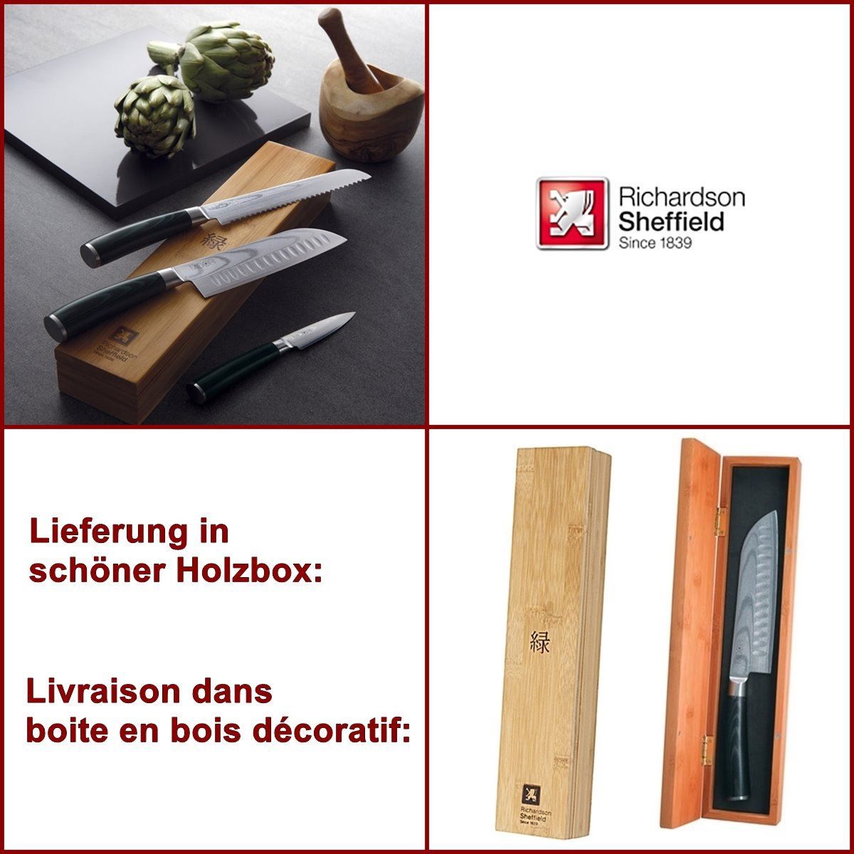 Coltelli da cucina: Amefa-Richardson Damast Fleischmesser – Nuovo e nell'imballaggio originale da Wettingen venduto da kochshop 2