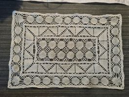 VINTAGE Klöppeldeckchen  70er Jahre ca. 24X37 cm, Unikat