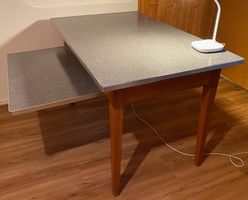 Vintage-Tisch mit Ausziehplatte und Schublade, 1950/60er