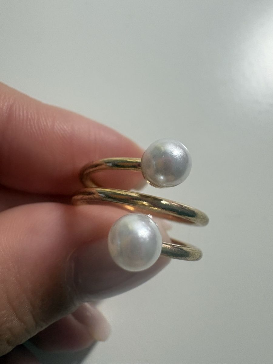 Anelli: Zierlicher Ring mit 2 Perlen Gold-Look – Nuovo (secondo la descrizione) da Winterthur venduto da nik_pr58 3