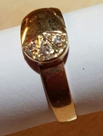 Ringe: Damenring mit drei schönen Steinen – Gebraucht aus Unterägeri von Altgoldschmuck 6