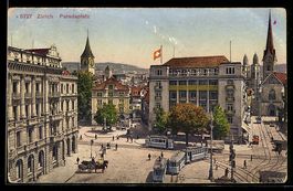 Zürich, Strassenbahnen auf dem Paradepl