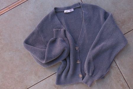 ZARA Kurzjacke Grobstrick Grösse S