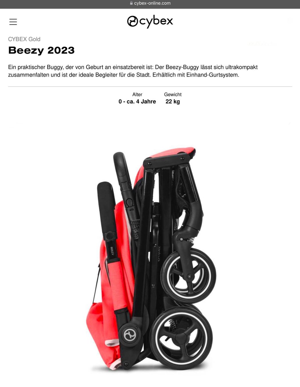 Cybex Kinderwagen: NEU! Cybex Beezy Buggy in Hibiscus Red – Neu und originalverpackt aus Schönenwerd von d.chiara 8