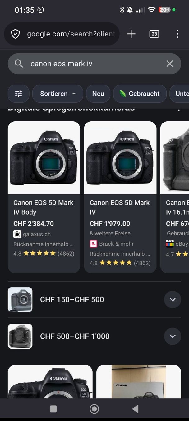 Canon Fotocamera: Canon EOS 5D Mark IV (NEU) TOP-PREIS (Verhandelbar) – Nuovo (secondo la descrizione) da Wittenbach venduto da Cinemuha 9