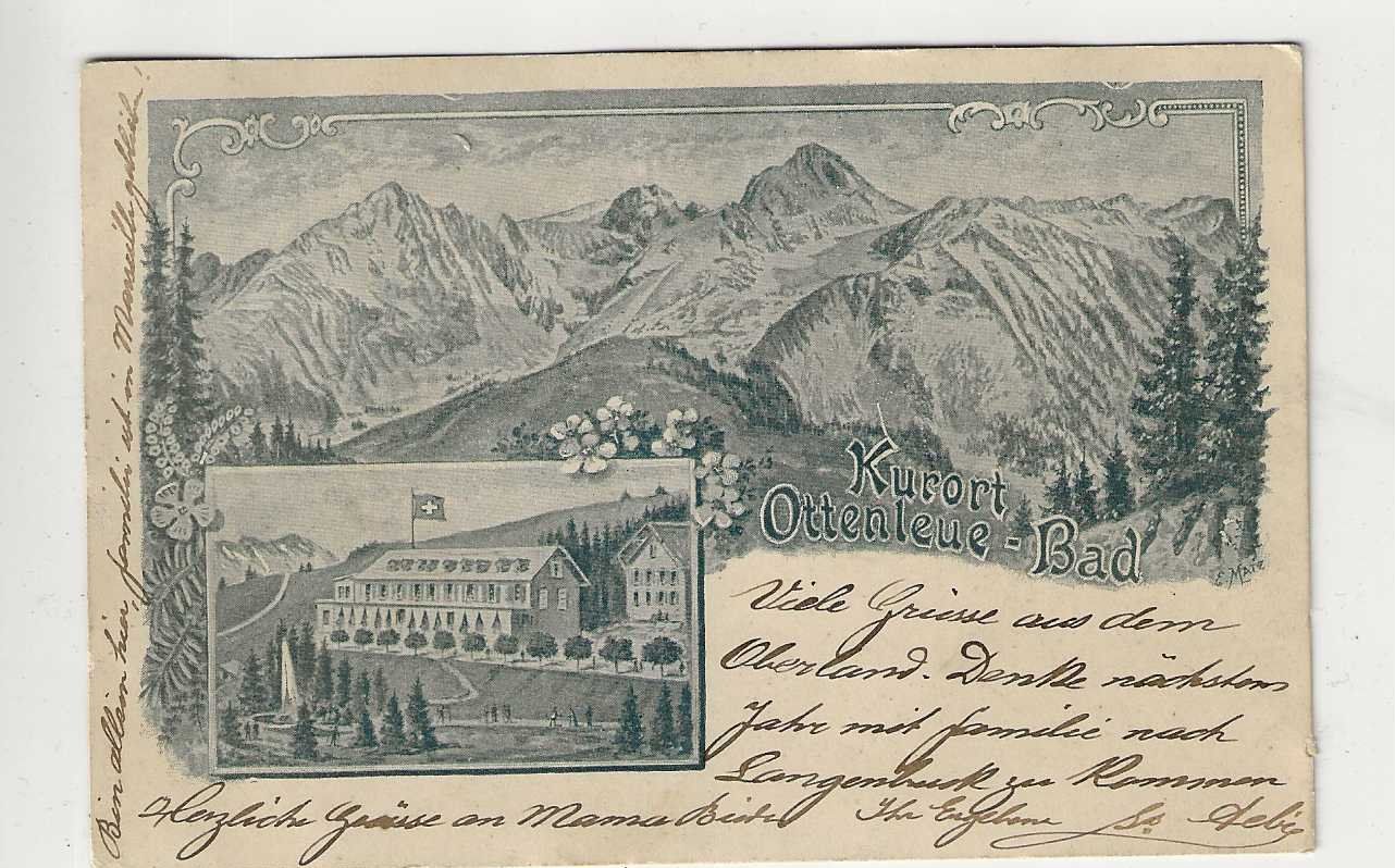 Cartoline postali: Ottenleuebad, Litho1900 – Usato da Spiez venduto da Niesen20