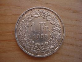 (C1) 1 Franken 1880 VZ-UNZ