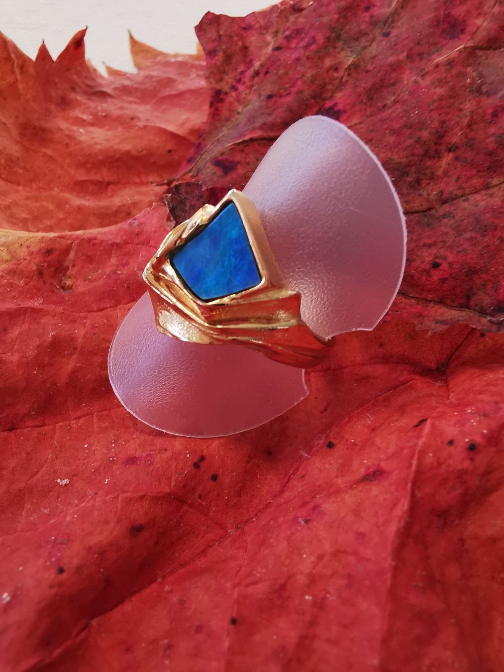 Anelli: 18Kt. Gelbgold Damenring mit wunderschönem Opal – Nuovo e nell'imballaggio originale da Dierikon venduto da Buntspecht-10 6