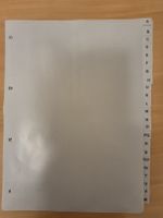 Register A-W, neuwertig, ungebraucht,