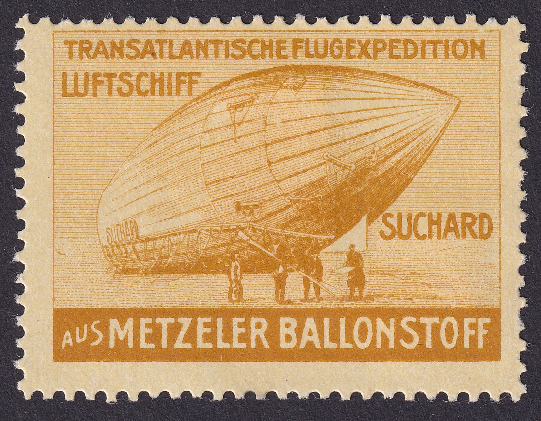 Alle Briefmarken: Flugspende Vignette 1912.5a hellbraun, Zeppelin Suchard – Gebraucht aus Ebikon von SilvioFreund