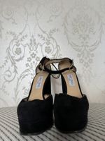 Original Jimmy Choo Plateau Pumps Gr. 39 – Schwarz Veloursle