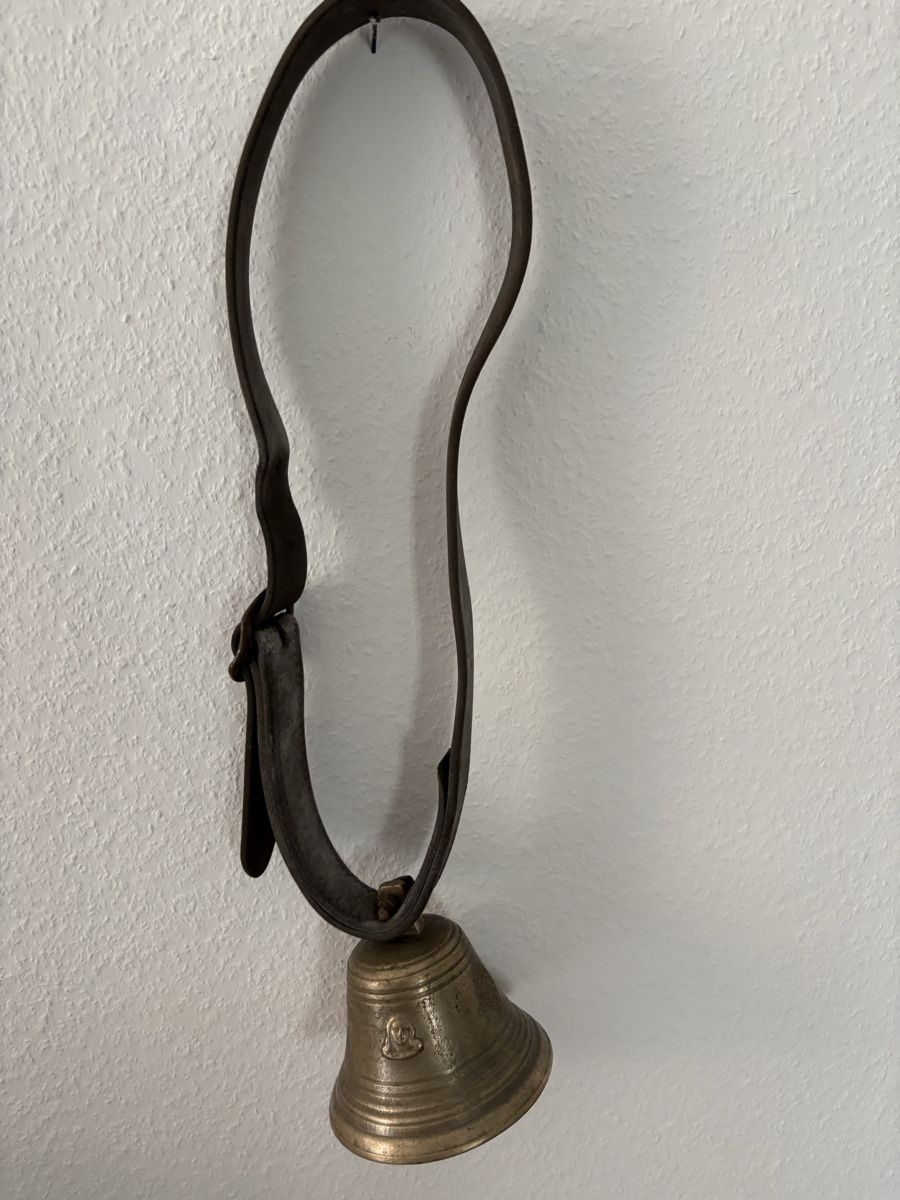 Campanacci mucche: Kuhglocke Messing mit Gesichtsprofil Durchmesser 13 cm – Usato da Embrach venduto da mays 3